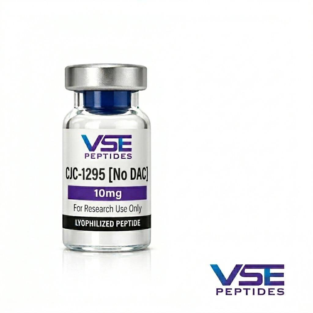 VSE Peptides CJC-1295 No DAC 10mg lyophilized peptide vial for research use only